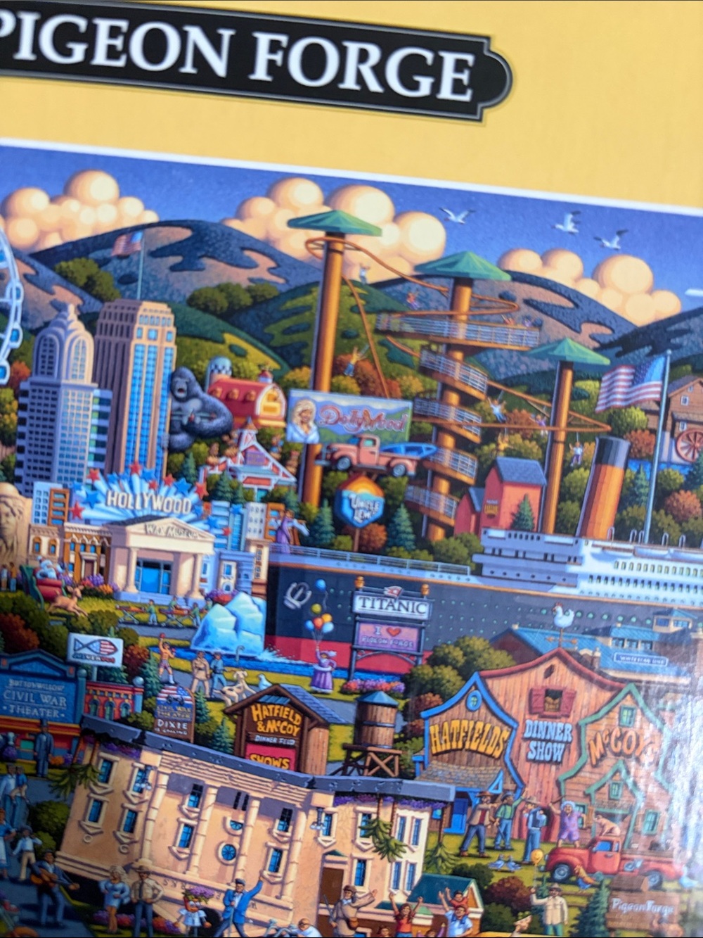 Pigeon Forge 300-Piece Jigsaw Puzzle - Multicolor Dollywood - Picture 6 of 8